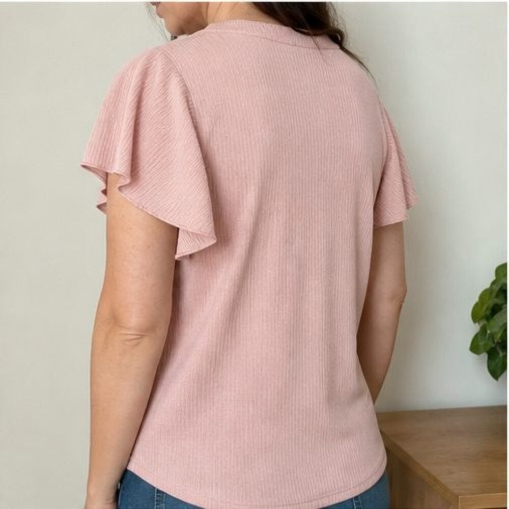 Blush Button Blouse - Picture 3 of 6